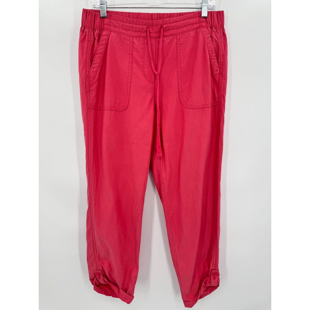 Talbots Washed Red Pull On Drawstring Cuffed Cott… - image 2